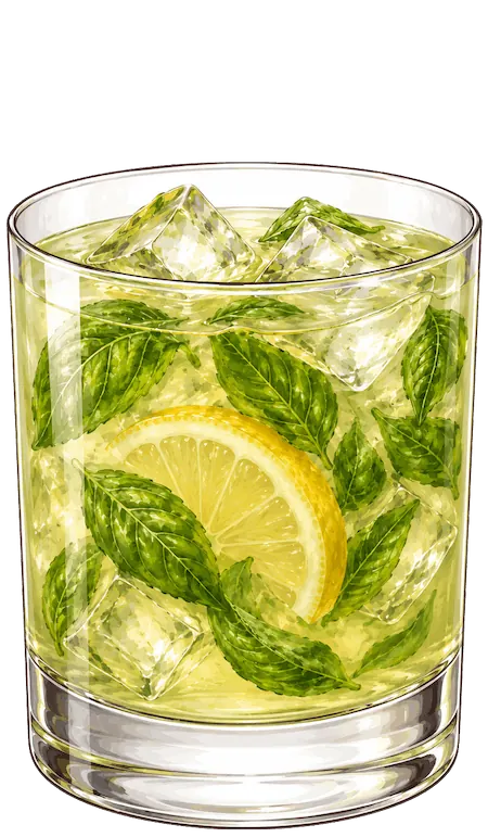 Lemon Basil Gin Fizz