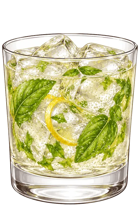 Lemon Basil Gin & Tonic