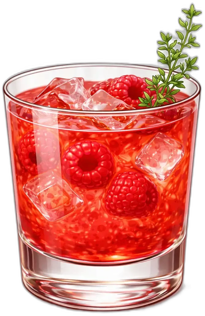 Raspberry Thyme Cocktail