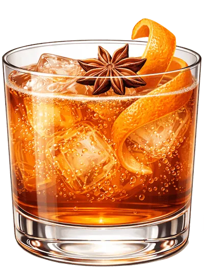 Spiced Maple Bourbon Fizz